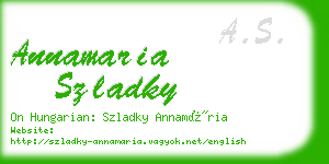 annamaria szladky business card